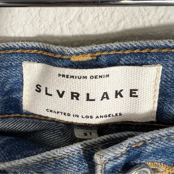 NWOT SLVRLAKE Women's London Distressed Denim Jeans Wash Gimme Shelter Size 31. - Picture 7 of 14
